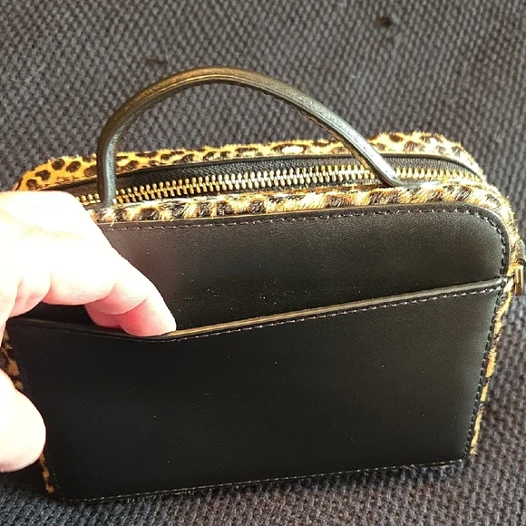 Michael Kors NWT Animal Print Calf Hair Satchel w/Black Leather Trim - Picture 10 of 12